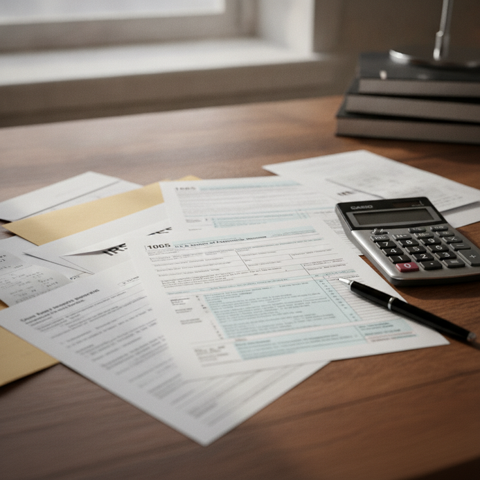 form 1065 tax documents desk png.png